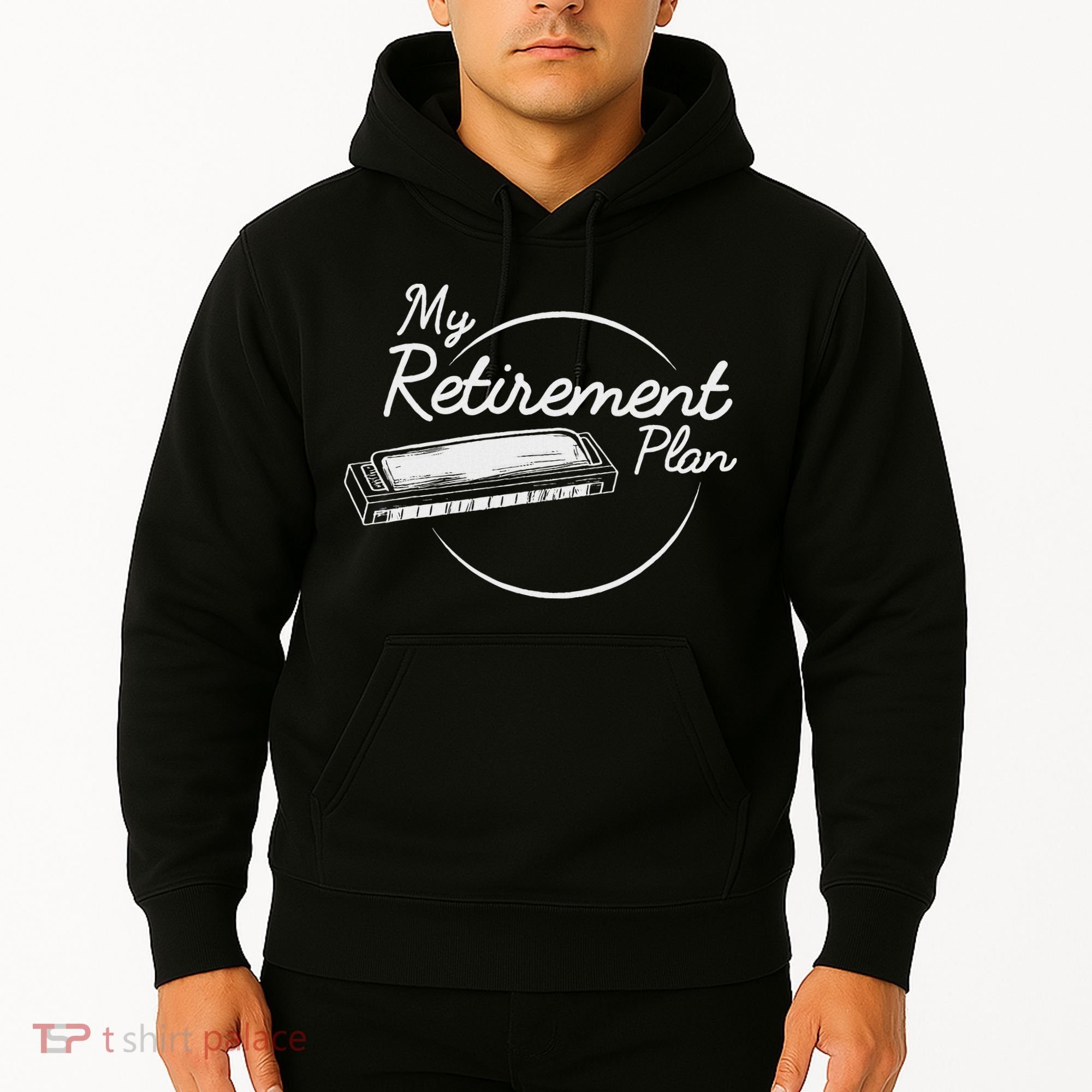 Harmonica Retirement Plan I Mouth Organ Gift Hoodie