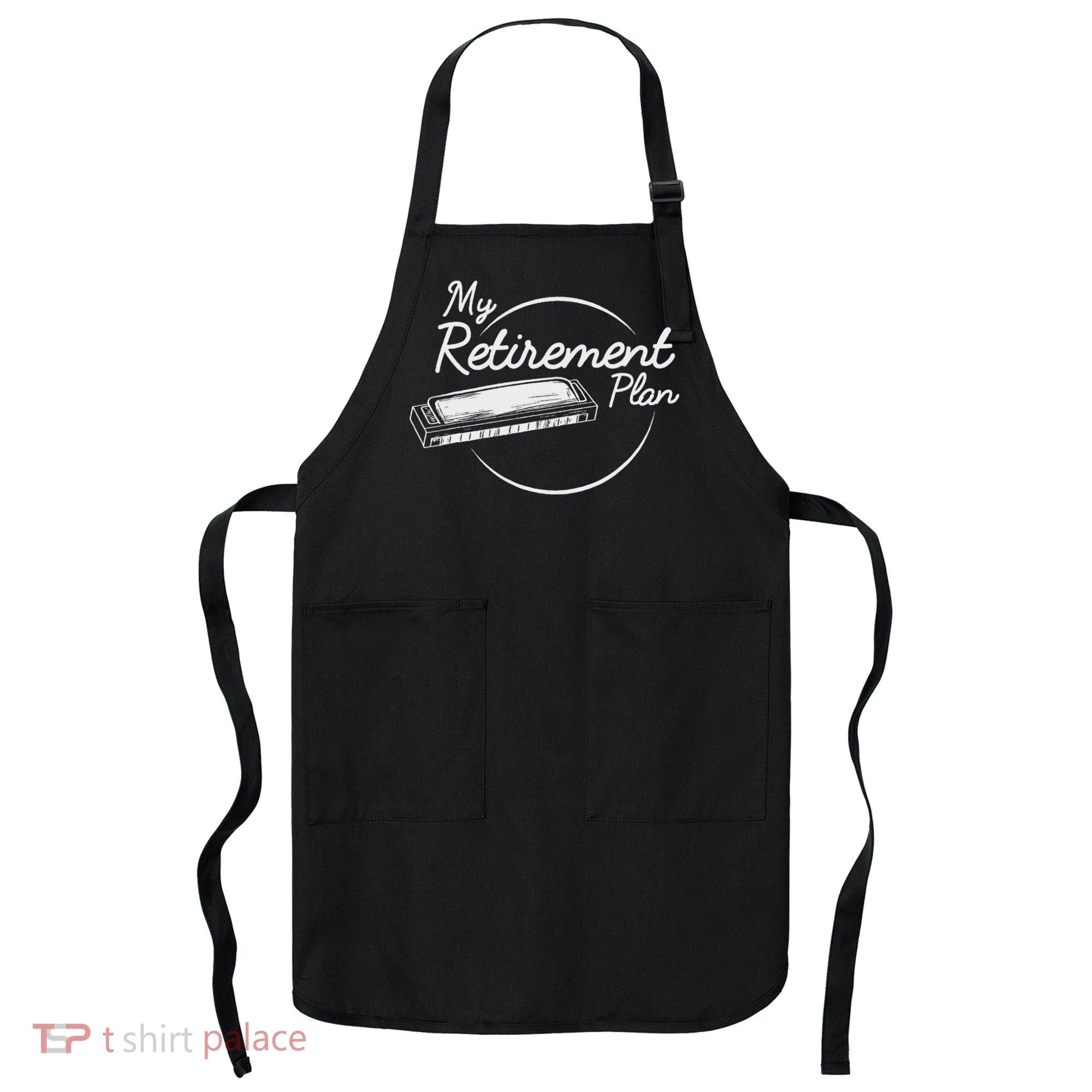Harmonica Retirement Plan I Mouth Organ Gift Apron