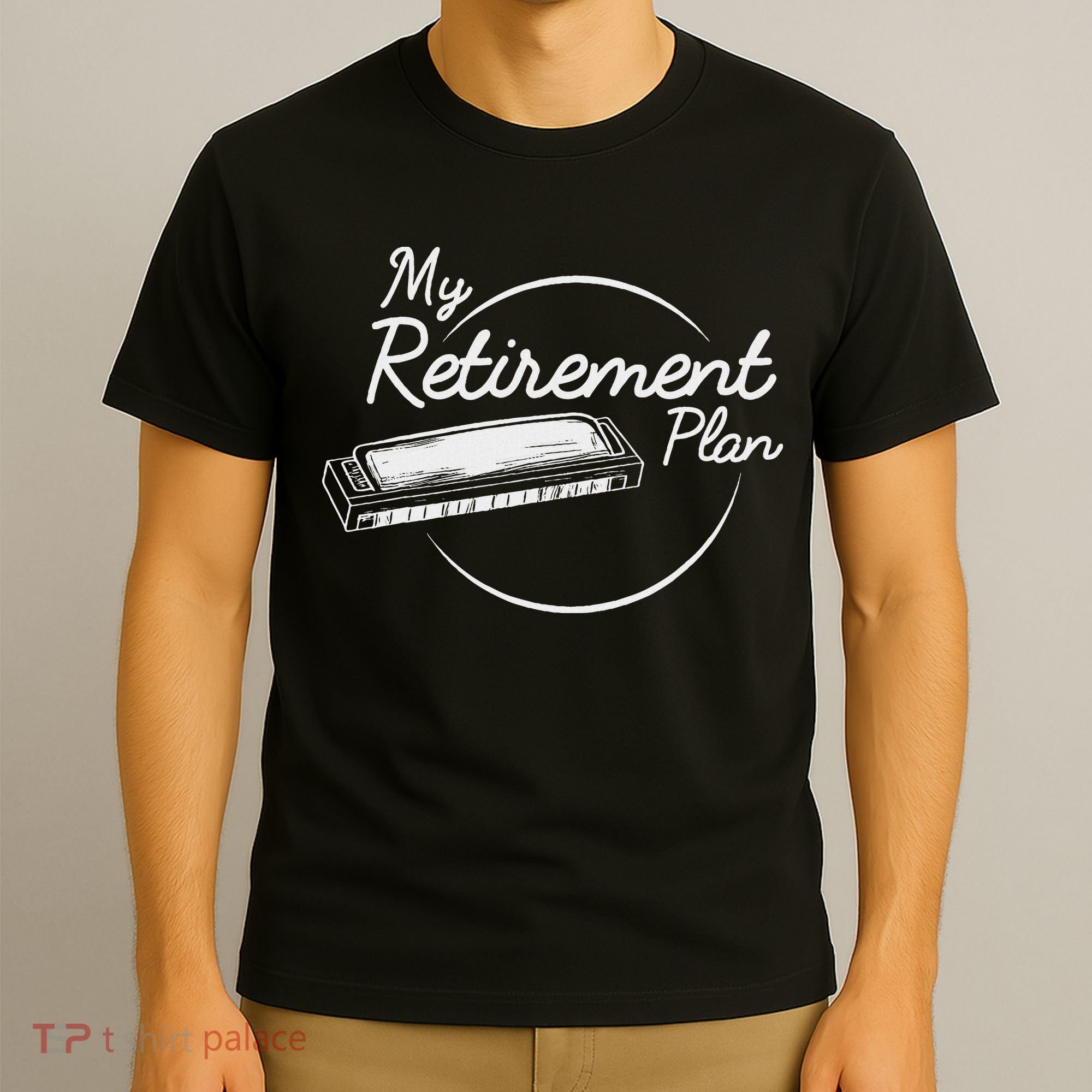 Harmonica Retirement Plan I Mouth Organ Gift T-Shirt
