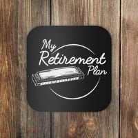 Harmonica Retirement Plan I Mouth Organ Gift Coaster thumb 0