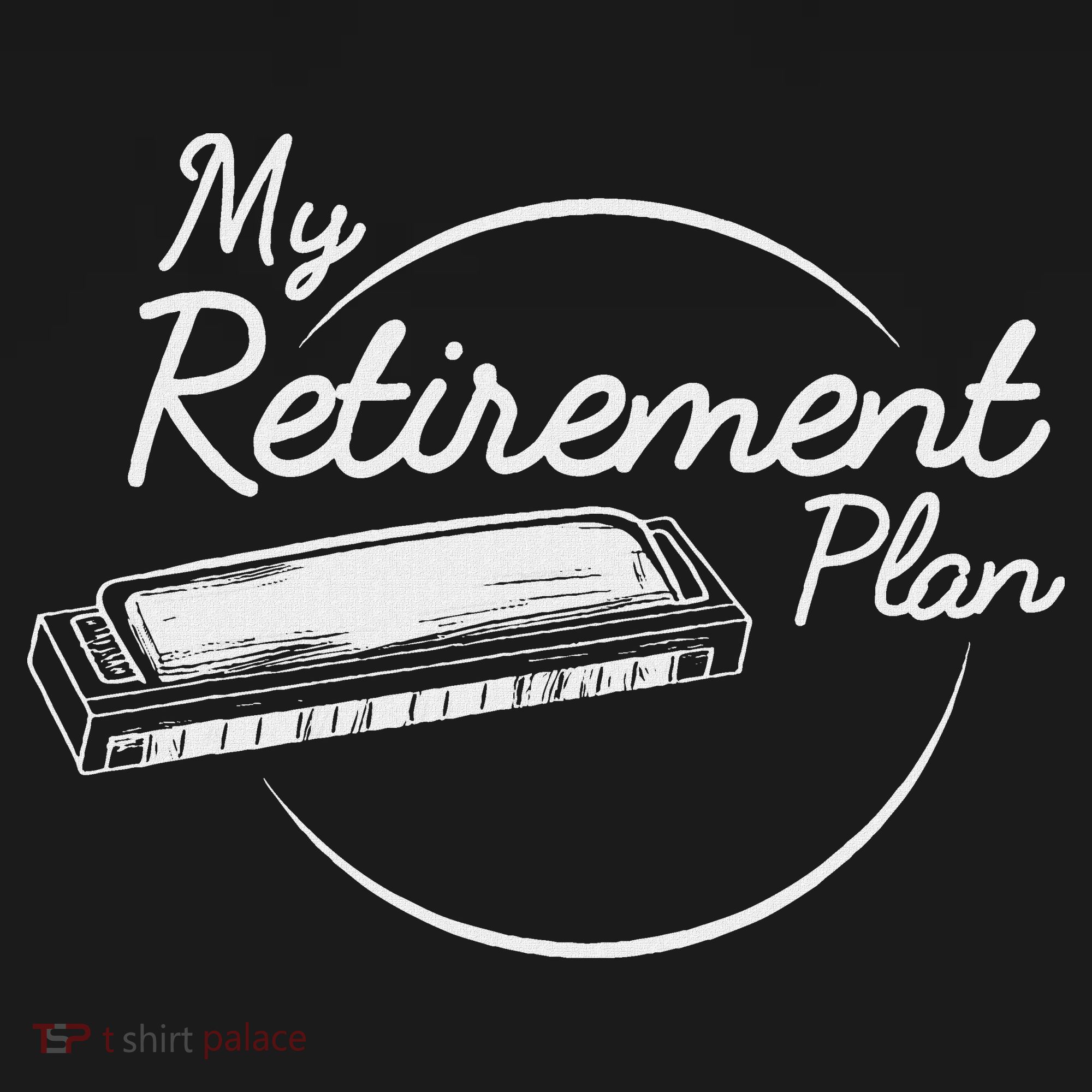 Harmonica Retirement Plan I Mouth Organ Gift Polo