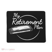 Harmonica Retirement Plan I Mouth Organ Gift Mousepad thumb 0