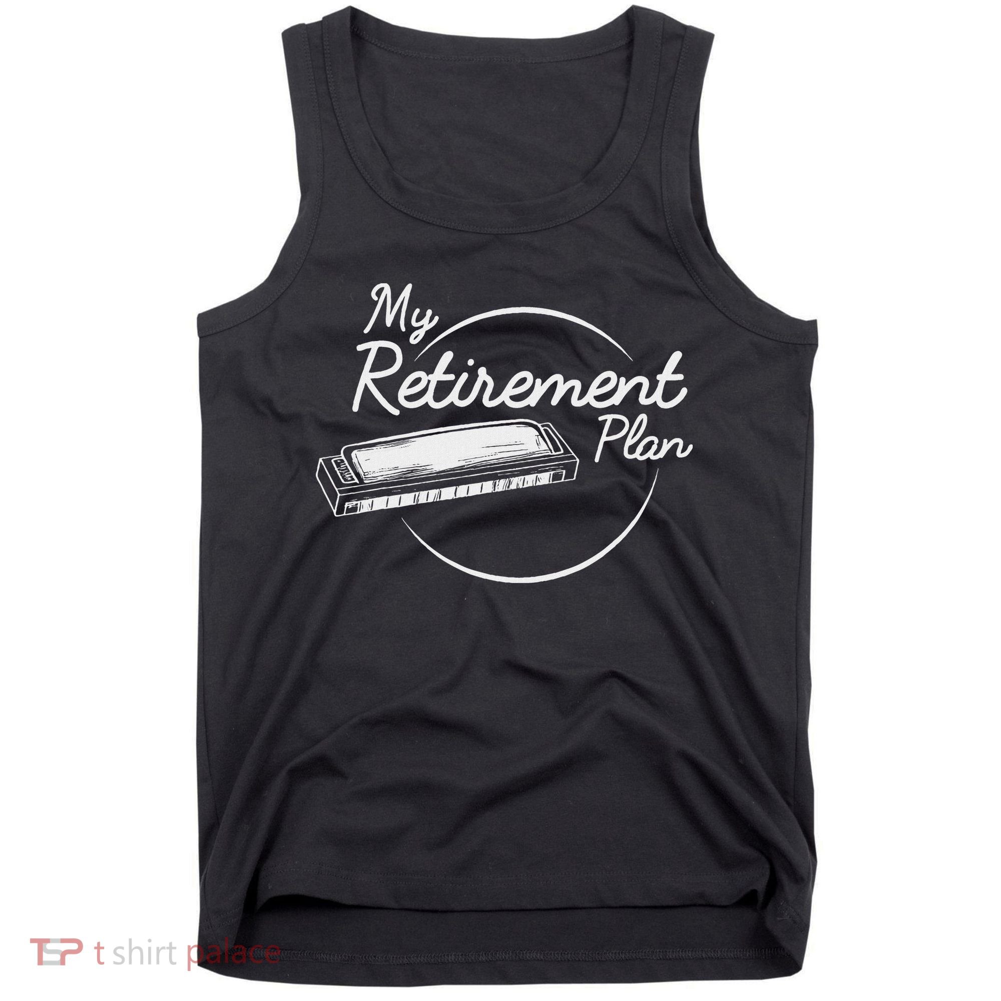 Harmonica Retirement Plan I Mouth Organ Gift Tank Top