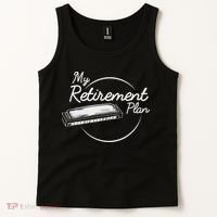 Harmonica Retirement Plan I Mouth Organ Gift Tank Top thumb 2