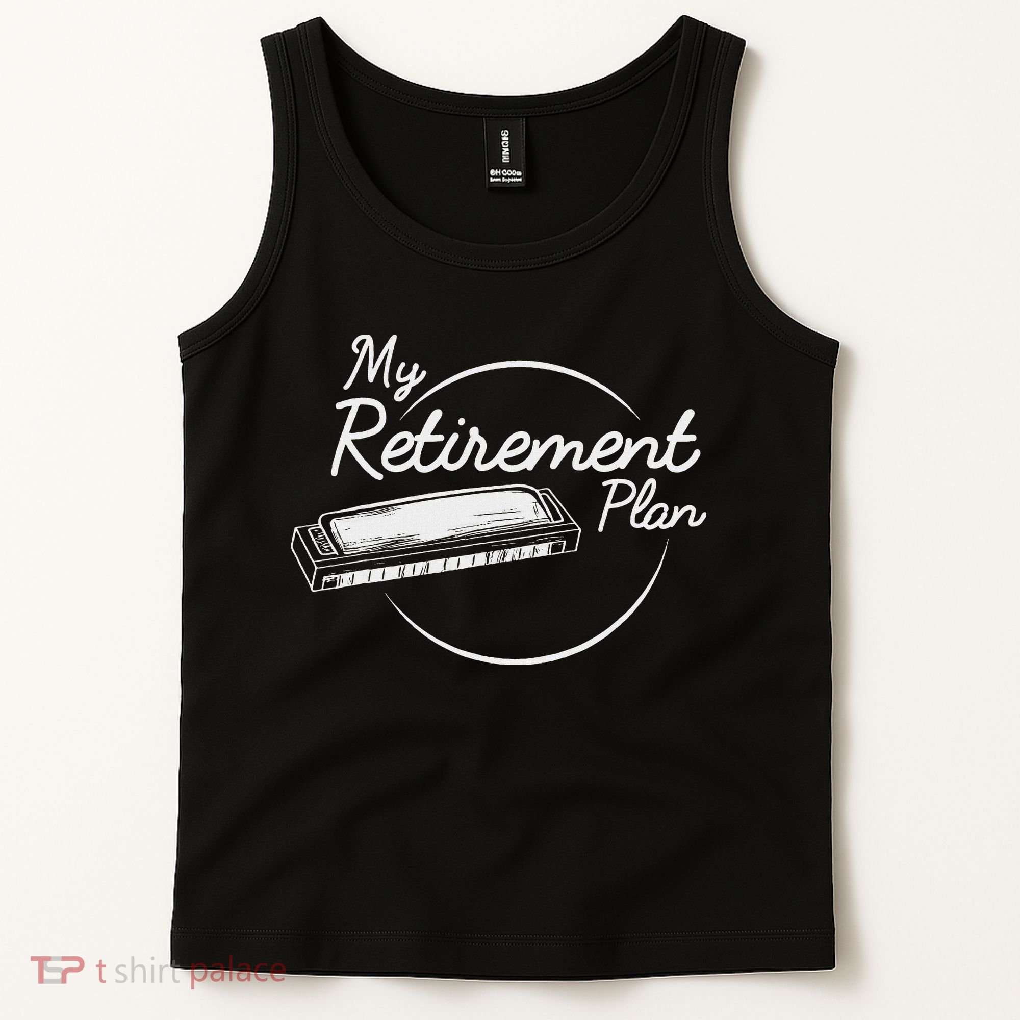 Harmonica Retirement Plan I Mouth Organ Gift Tank Top