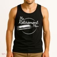Harmonica Retirement Plan I Mouth Organ Gift Tank Top thumb 3