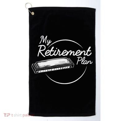 Harmonica Retirement Plan I Mouth Organ Gift Golf Towel