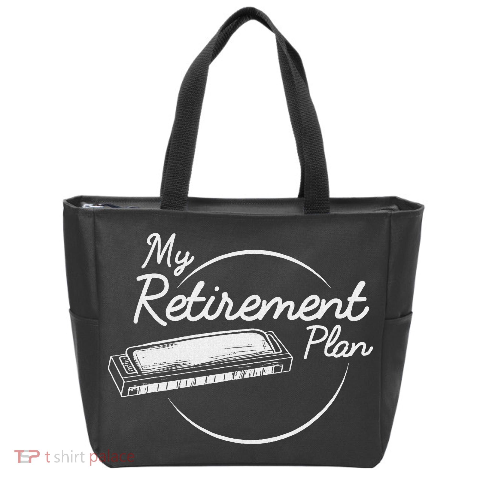 Harmonica Retirement Plan I Mouth Organ Gift Tote Bag