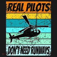Helicopter Real Pilots Dont Need Runways Pajama Set thumb 2