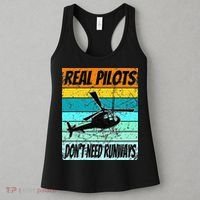Helicopter Real Pilots Dont Need Runways Women's Tank Top thumb 3