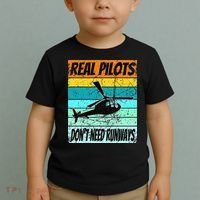 Helicopter Real Pilots Dont Need Runways Toddler T-Shirt thumb 2