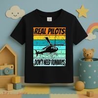 Helicopter Real Pilots Dont Need Runways Toddler T-Shirt thumb 3