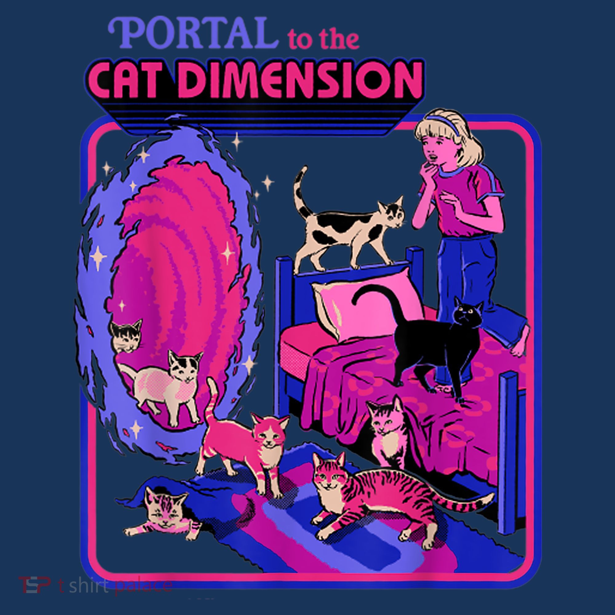 Halloween Retro Portal To The Cat Dimension Funny Women's Hoodie