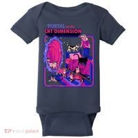 Halloween Retro Portal To The Cat Dimension Funny Baby Bodysuit thumb 0