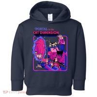 Halloween Retro Portal To The Cat Dimension Funny Toddler Hoodie thumb 0