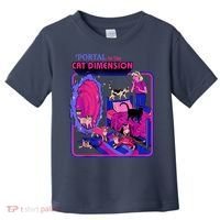 Halloween Retro Portal To The Cat Dimension Funny Toddler T-Shirt thumb 0