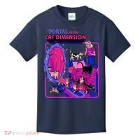 Halloween Retro Portal To The Cat Dimension Funny Kids T-Shirt thumb 0