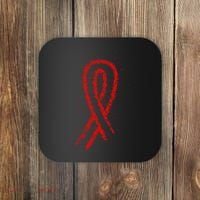 Hiv Red Ribbon World Aids Day Coaster thumb 0