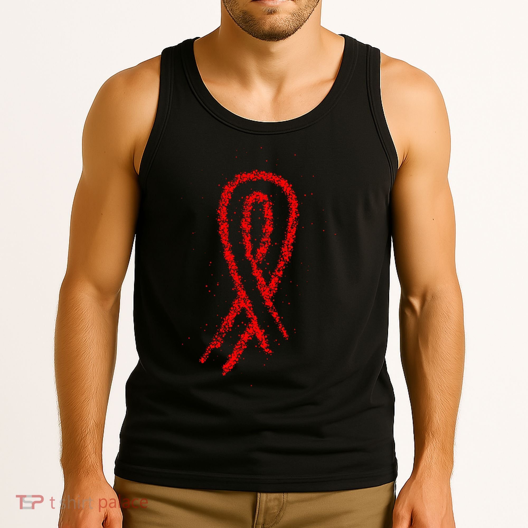 Hiv Red Ribbon World Aids Day Tank Top