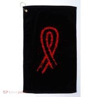 Hiv Red Ribbon World Aids Day Golf Towel thumb 0