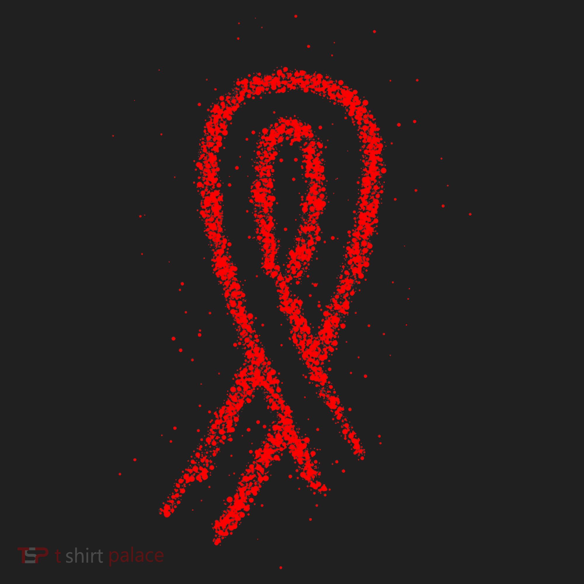 Hiv Red Ribbon World Aids Day Golf Towel