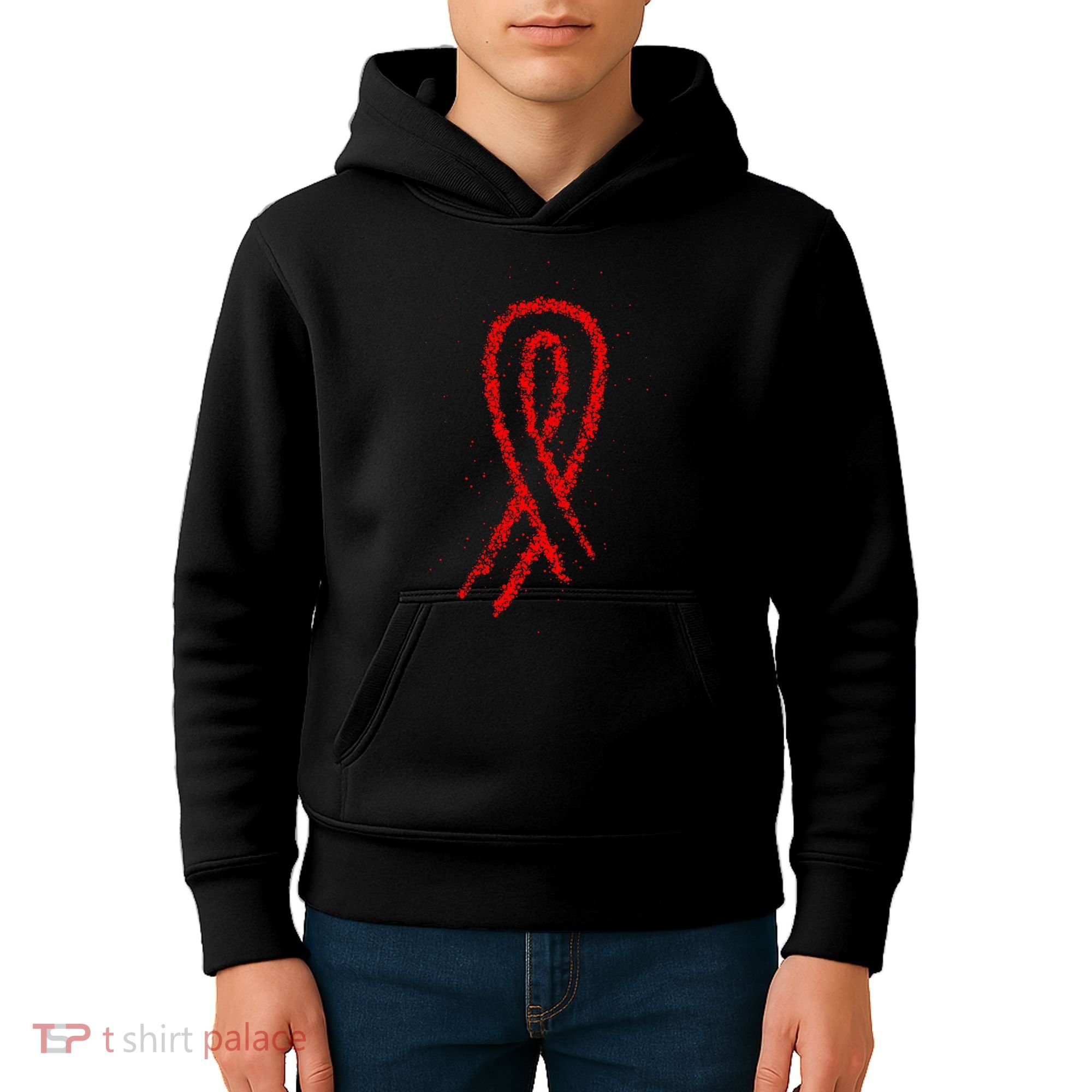 Hiv Red Ribbon World Aids Day Kids Hoodie