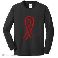 Hiv Red Ribbon World Aids Day Kids Long Sleeve Shirt thumb 0