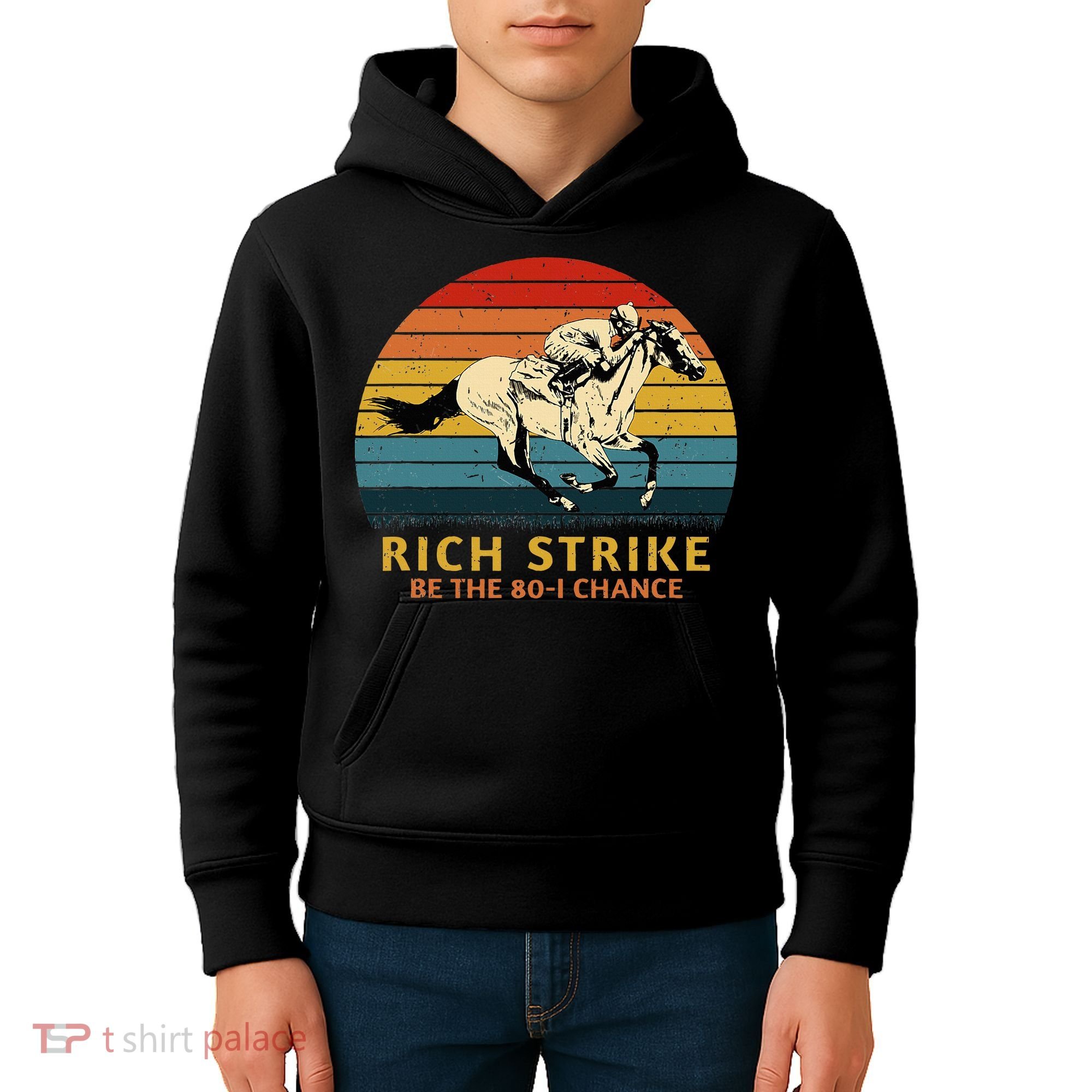 Horse Racing Rich Strike Be The 801 Chance Derby Winner Kids Hoodie