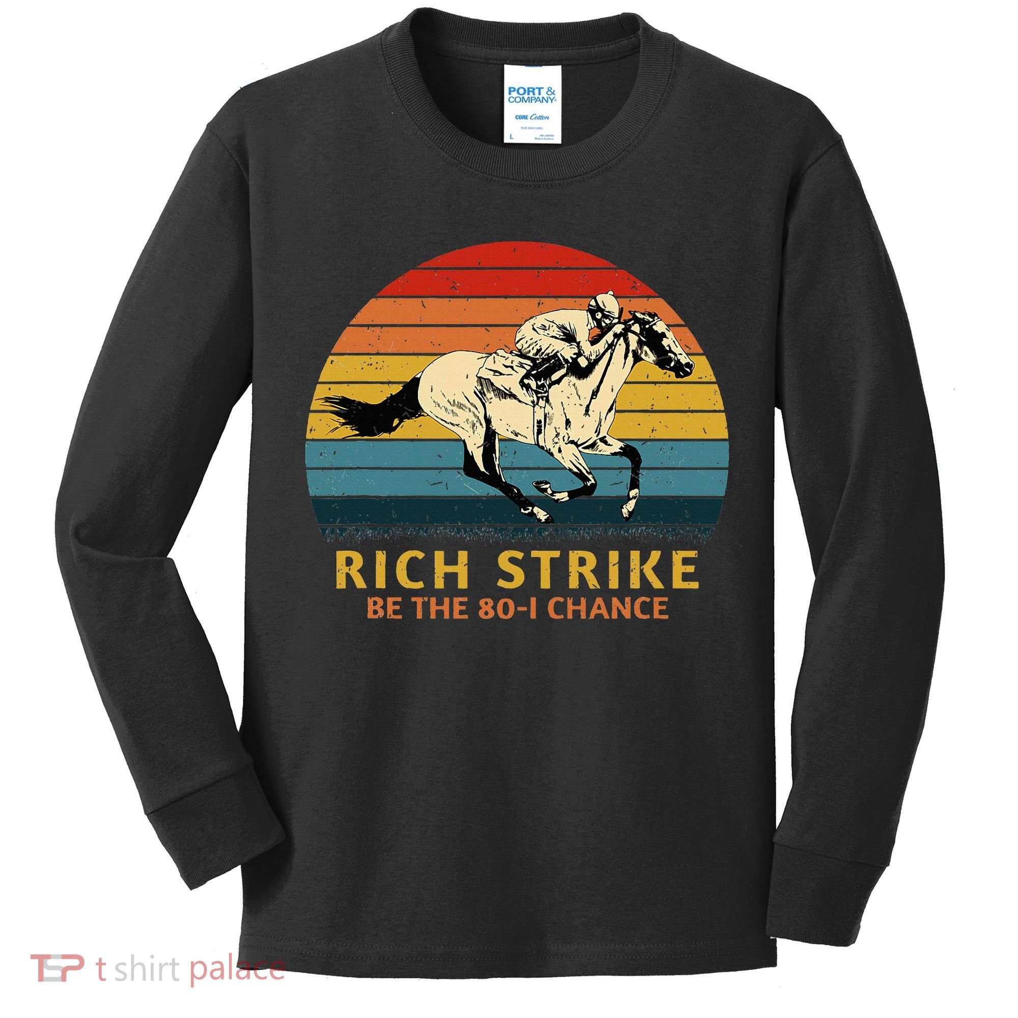 Horse Racing Rich Strike Be The 801 Chance Derby Winner Kids Long Sleeve Shirt