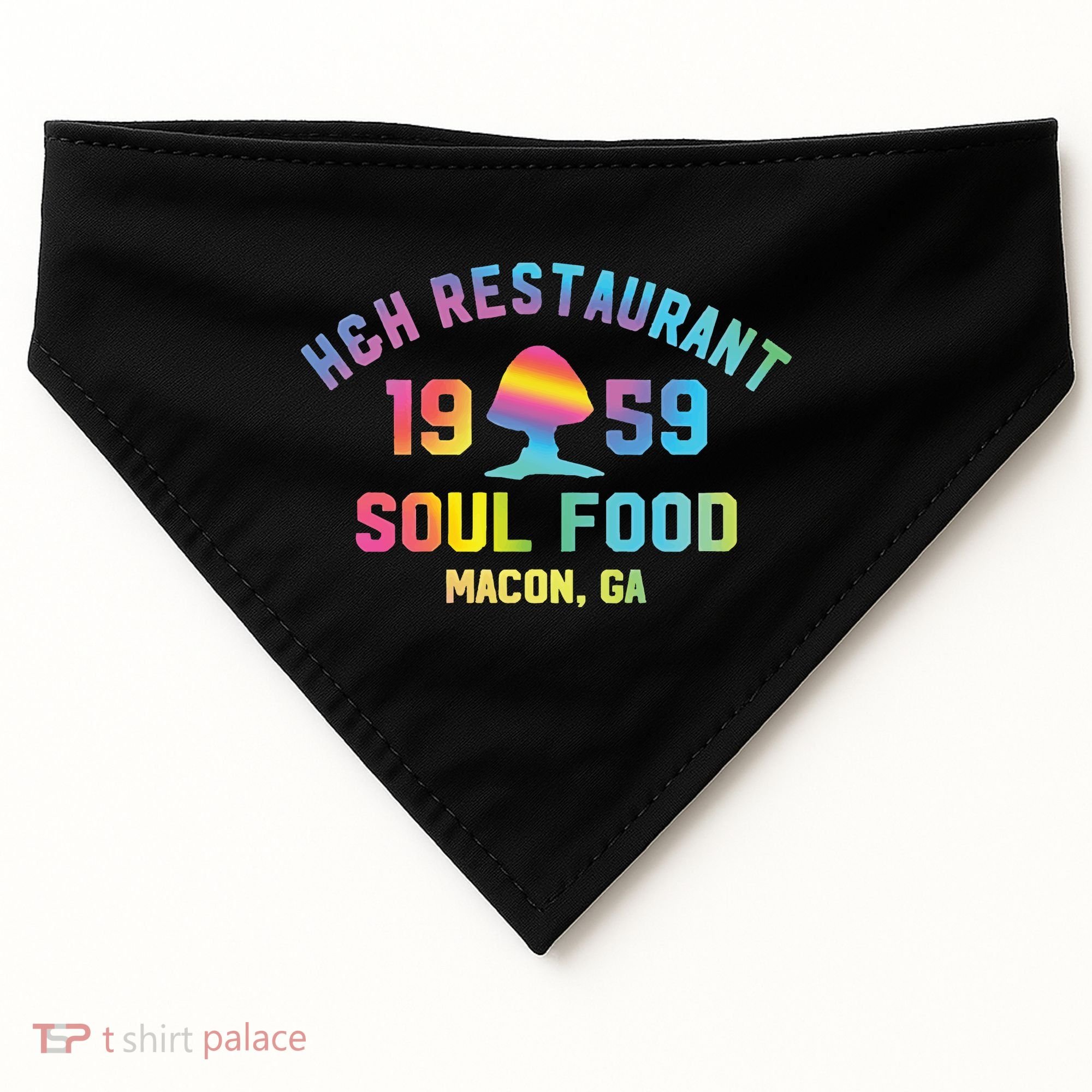 H&H Restaurant Soul Food Macon Ga 1959 USA-Made Doggie Bandana