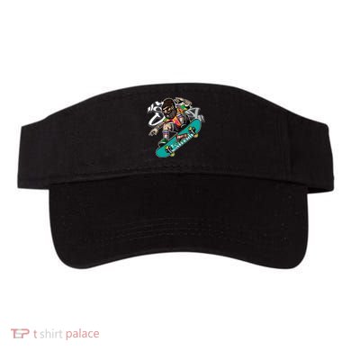 Hipster Riding Skateboard Visor