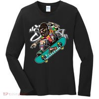 Hipster Riding Skateboard Women's Long Sleeve Shirt thumb 0