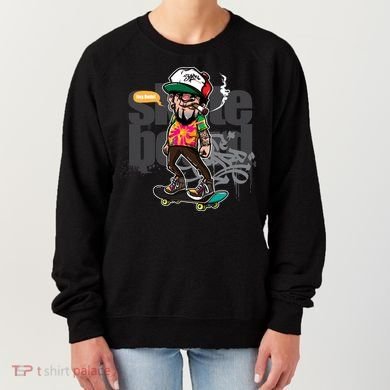 Hipster Riding Skateboard Women's Sweatshirt