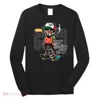 Hipster Riding Skateboard Long Sleeve Shirt thumb 0