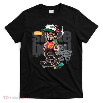Hipster Riding Skateboard T-Shirt