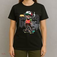 Hipster Riding Skateboard T-Shirt thumb 4