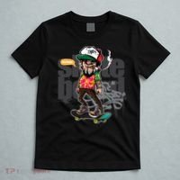 Hipster Riding Skateboard T-Shirt thumb 5