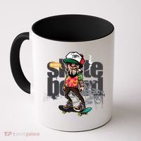 Hipster Riding Skateboard Coffee Mug thumb 0