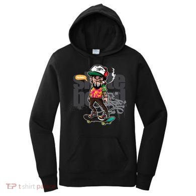 Hipster Riding Skateboard Women's Hoodie