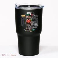 Hipster Riding Skateboard Tumbler thumb 0