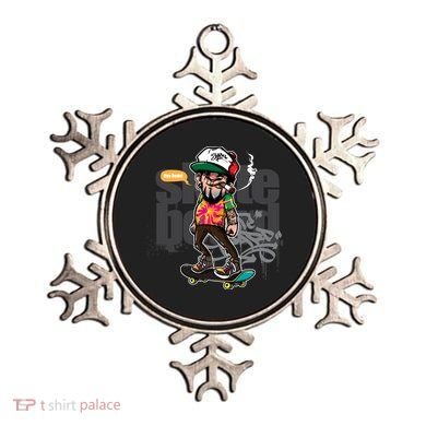 Hipster Riding Skateboard Ornament