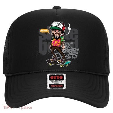 Hipster Riding Skateboard Hat