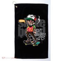 Hipster Riding Skateboard Golf Towel thumb 0