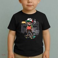 Hipster Riding Skateboard Toddler T-Shirt thumb 2