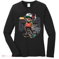 Hipster Riding Skateboard Women's Long Sleeve Shirt thumb 0