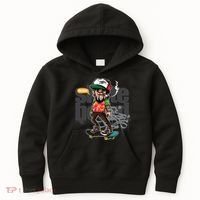 Hipster Riding Skateboard Kids Hoodie thumb 0