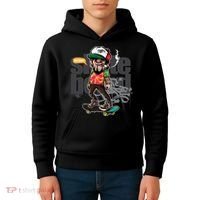 Hipster Riding Skateboard Kids Hoodie thumb 4