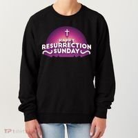Happy Resurrection Sunday Cross Women's Sweatshirt thumb 0