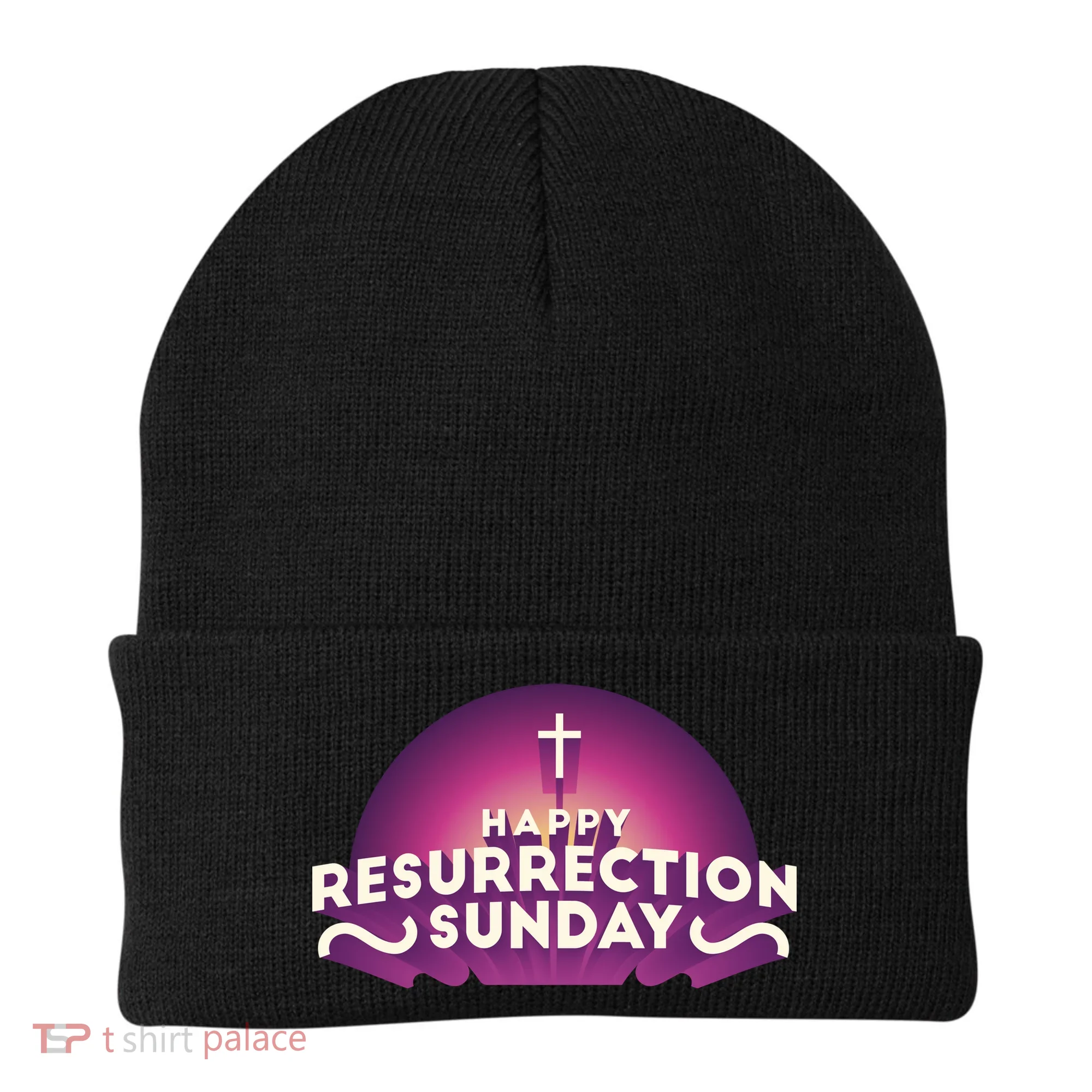 Happy Resurrection Sunday Cross Beanie