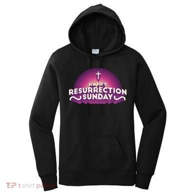 Happy Resurrection Sunday Cross Women's Hoodie